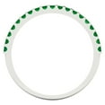 thumbnail image 5 of 0.285 ctw Wedding Band for Women - 14K White Gold Simulated Emerald Stackable Eternity Ring, 5 of 6