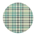 thumbnail image 2 of Awypu  Green Tartan Plaid Round Tablecloth with Elastic Edged Fitted Table Cloths Cover Mat Washable Polyester Spill Proof Table Covers for Indoor outdoor Dinning Patio Table White, 2 of 7