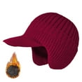 thumbnail image 2 of HJYCHN Winter Hat For Men With Cozy Knitted Ear Cap For Cold Weather Outdoor Activities Wine One Size, 2 of 3