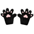 thumbnail image 3 of Guantes de garra de gato, manos y patas, disfraz para adultos, hombres y mujeres Negro rosa, 3 of 9