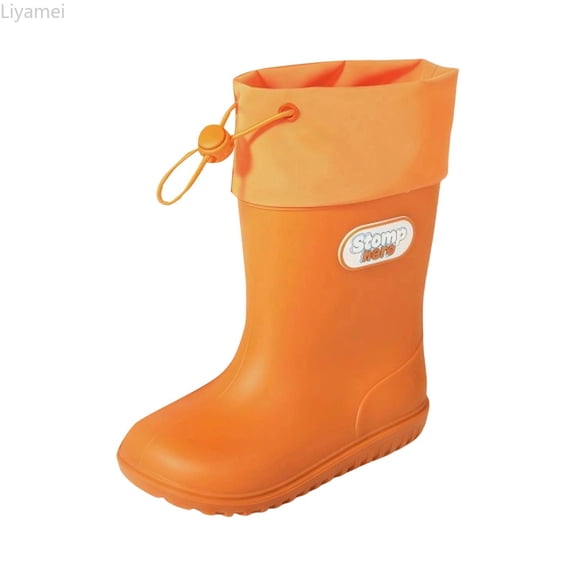 Liyamei Boys and Girls Rain Boots Waterproof Non Comfortable 1-12 Years