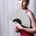thumbnail image 3 of BiFandian Large Folding Hand Rave Fan for Women/Men, Chinese Japanese Handheld Fans, Perfect for Cooling, Dance, Gift, Drag Queen, Decoration & Wedding, 3 of 5