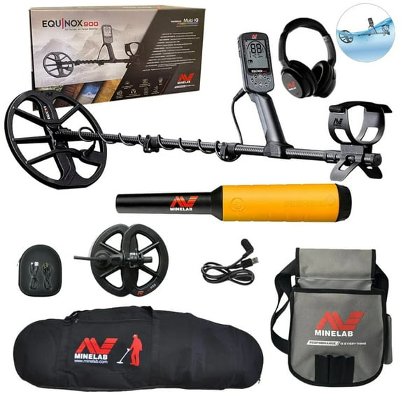 Minelab EQUINOX 900 Multi-IQ Metal Detector w/Pro-Find 20 Pinpointer, Bag, Pouch