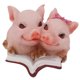 thumbnail image 4 of Estatua de cerdo Material de resina Pintada a mano Linda pareja de cerdos Forma Micro Animal Figura para regalo de colección, 4 of 10