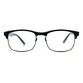 thumbnail image 5 of Classic Half Rim Contemporary Fashion Rectangle Powered Reading Glasses All Black +1.0, 5 of 7