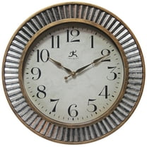 Infinity Instruments Ruche Aged Gold Industrial Analog Display 16-inch Wall Clock