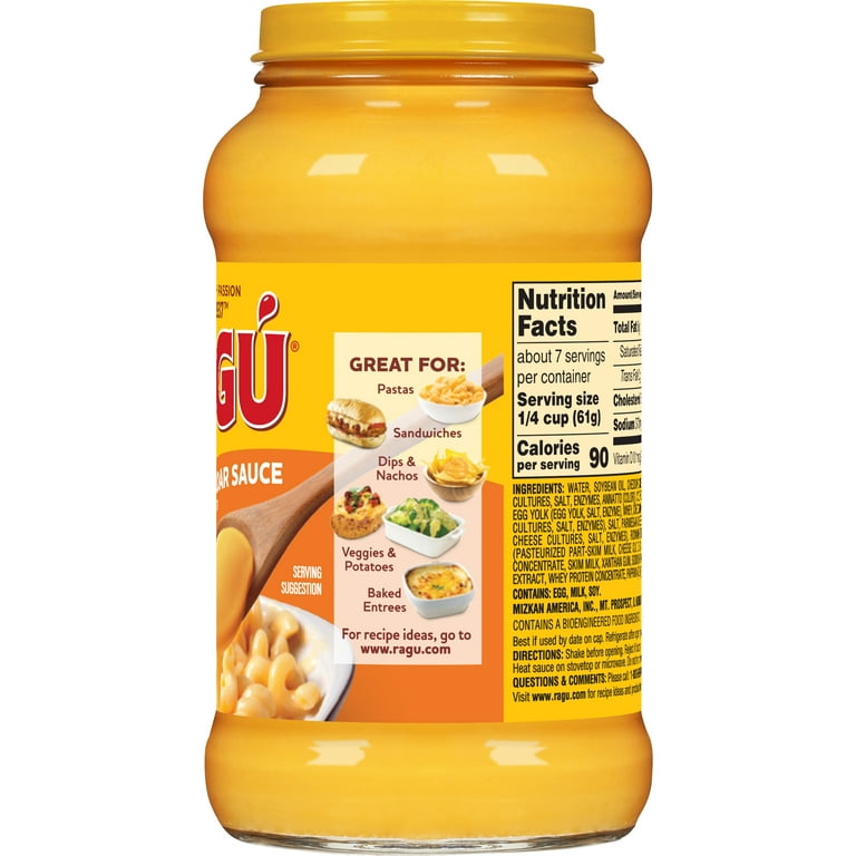 RAGU Double Cheddar Pasta Sauce, 16 oz - Walmart.com
