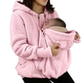 thumbnail image 6 of Pet Pouch Hoodie for Women, Sherpa Fleece Pet Carrier Hoodie with Zippered Kangaroo Pouch, Oversized Warm Sweatshirt with Side Pockets, 6 of 7
