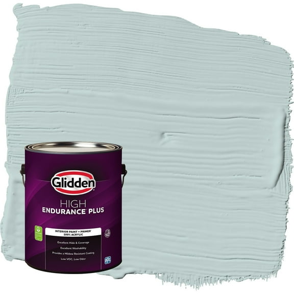 Glidden HEP Babbling Brook / Green Flat Interior Paint with Primer, 1 Gallon