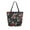 Red Holly Berries Pattern, variant on Open Top Canvas Tote Bag with Zipper Reusable Shopping Bag 13.5x15" Roomy Carryall Various Brightly Colored Shapes