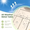thumbnail image 3 of VOXBIN 5 Pieces Patio Dining Set - 40.7" Round Metal Table and 4 Swivel Chairs, Sandshell Table and Sandshell Chairs, 3 of 9