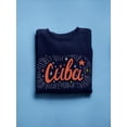 thumbnail image 3 of Cuba Flag W Sparkles Sweatshirt Men -Image by Shutterstock, Male 4X-Large, 3 of 4