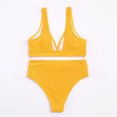 thumbnail image 5 of LoyisViDion Women Swimsuits On Clearance Women'S Fashion Bikini Set Swimsuit Two Piece Filled Soild Swimwear Beachwear Yellow S, 5 of 6