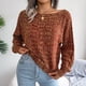 thumbnail image 2 of Top de manga larga de otoño e invierno para mujer, 2022 Top informal de otoño e invierno para mujer Top de punto para mujer Valor inmejorable, 2 of 7