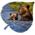thumbnail image 1 of Next Innovations  Grizzly on Large Aspen Leaf Steel Wall Art, 1 of 2