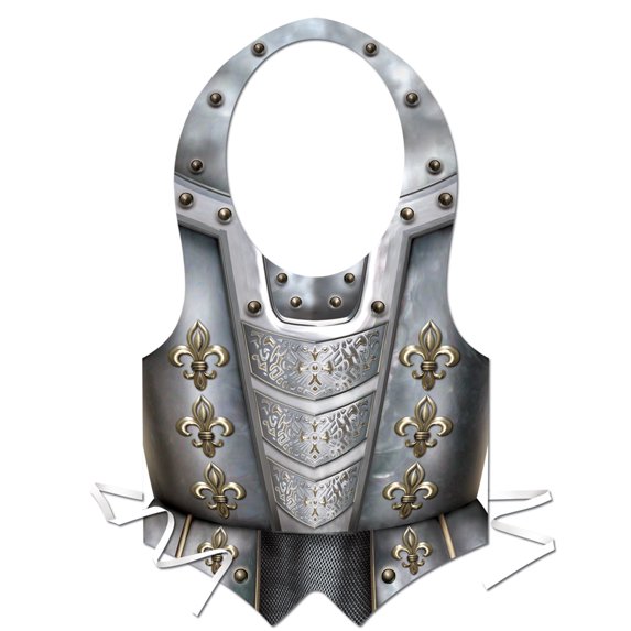 Adults Medieval Chest Armor Printed Thin Plastic Party Accessory Apron Vest
