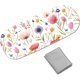 thumbnail image 1 of Estuche rígido para gafas con diseño de flores, de cuero, para gafas de sol, delgado, portátil, con tapa tipo almeja, funda protectora, funda con paño de limpieza., 1 of 9