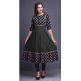 thumbnail image 2 of Bimba Black4 Block Floral Indian Kurtis For Women Party Wear Anarkali Kurta Printed Long Maxi Dress Medium, 2 of 5