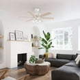 thumbnail image 6 of Hunter - Fonthill Indoor Ceiling Fan With Light, Remote, 52-inch, Fresh White, Casual-style, 6-speed DC Motor, Quick Installation, Energy Star, 52904, 6 of 19