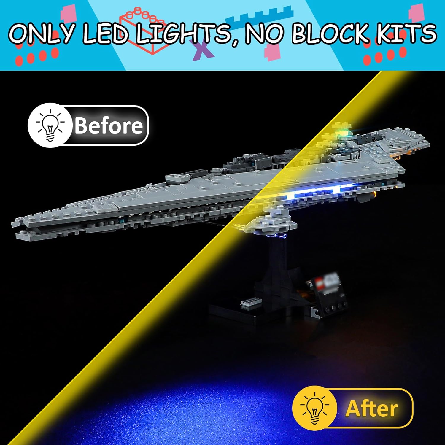 LED Light Kit for 75356 Executor Super Star Destroyer Set Compatible with Lego