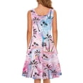 thumbnail image 3 of Yuyamidu Summer Dresses for Women Tropical Palm Tree Print Beach Tshirt Sundress Casual Pockets Tank Dress Sleeveless High Waist A-line Women's Dresses Women's Dresses for Indoor Outdoor XS-4XL, 3 of 6