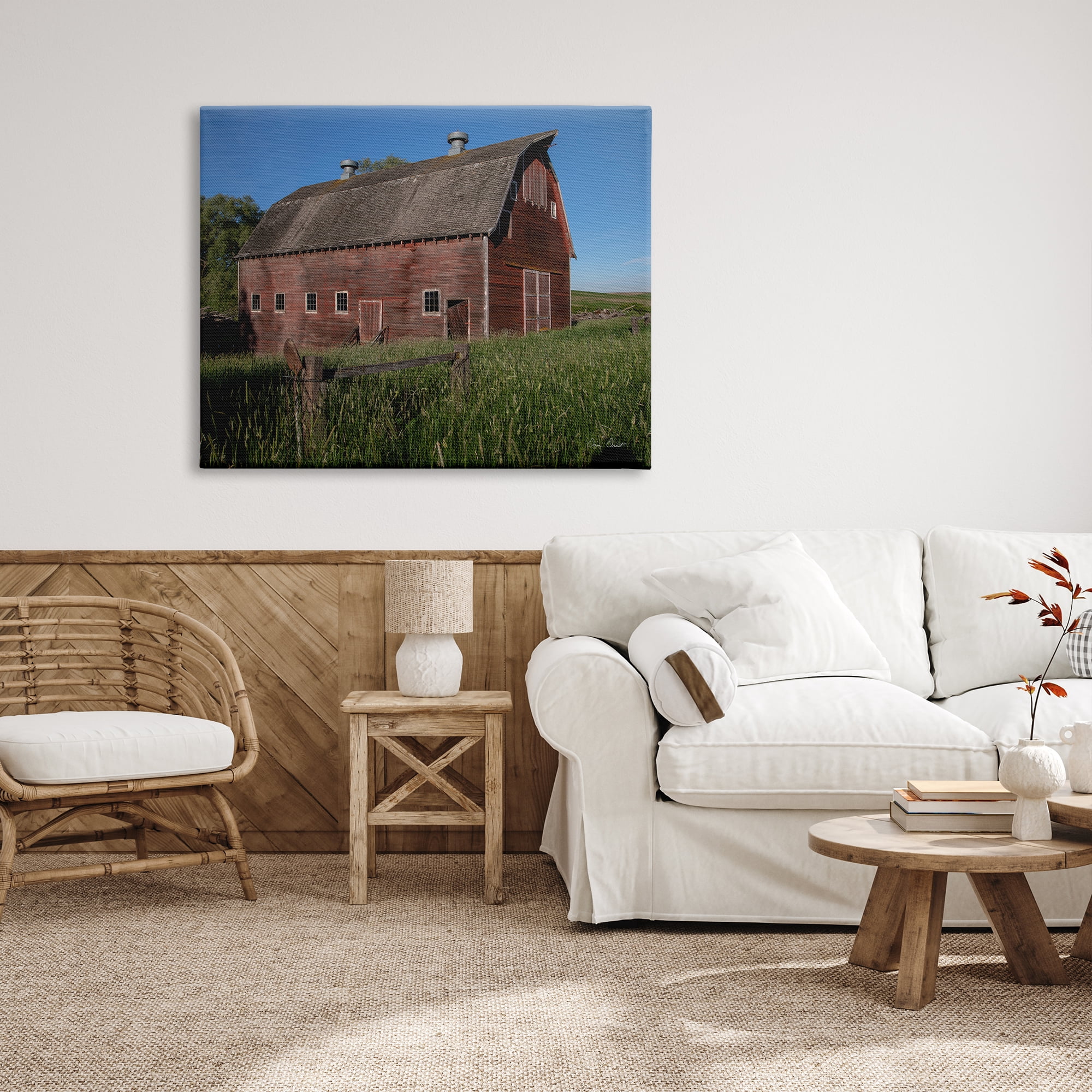Stupell Industries Rural Barn Photography Nature Photography Gallery Wrapped Canvas Print Wall Art, 48 x 36