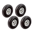 thumbnail image 1 of Ensemble de 4 Pcs de Pneus Pneumatiques de 10 Po sur Roue Blanche, 1 of 3