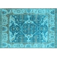 thumbnail image 1 of Ahgly Company Indoor Rectangle Oriental Light Blue Industrial Area Rugs, 2' x 3', 1 of 4