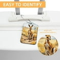thumbnail image 3 of Kangaroo Square PU Leather 2 Pack Travel Tag - Bag Tag - Suitcase Tag with Privacy Cover and Stainless Steel Ring - Suitable for Travel, Backpack, and Handbag, 3 of 7