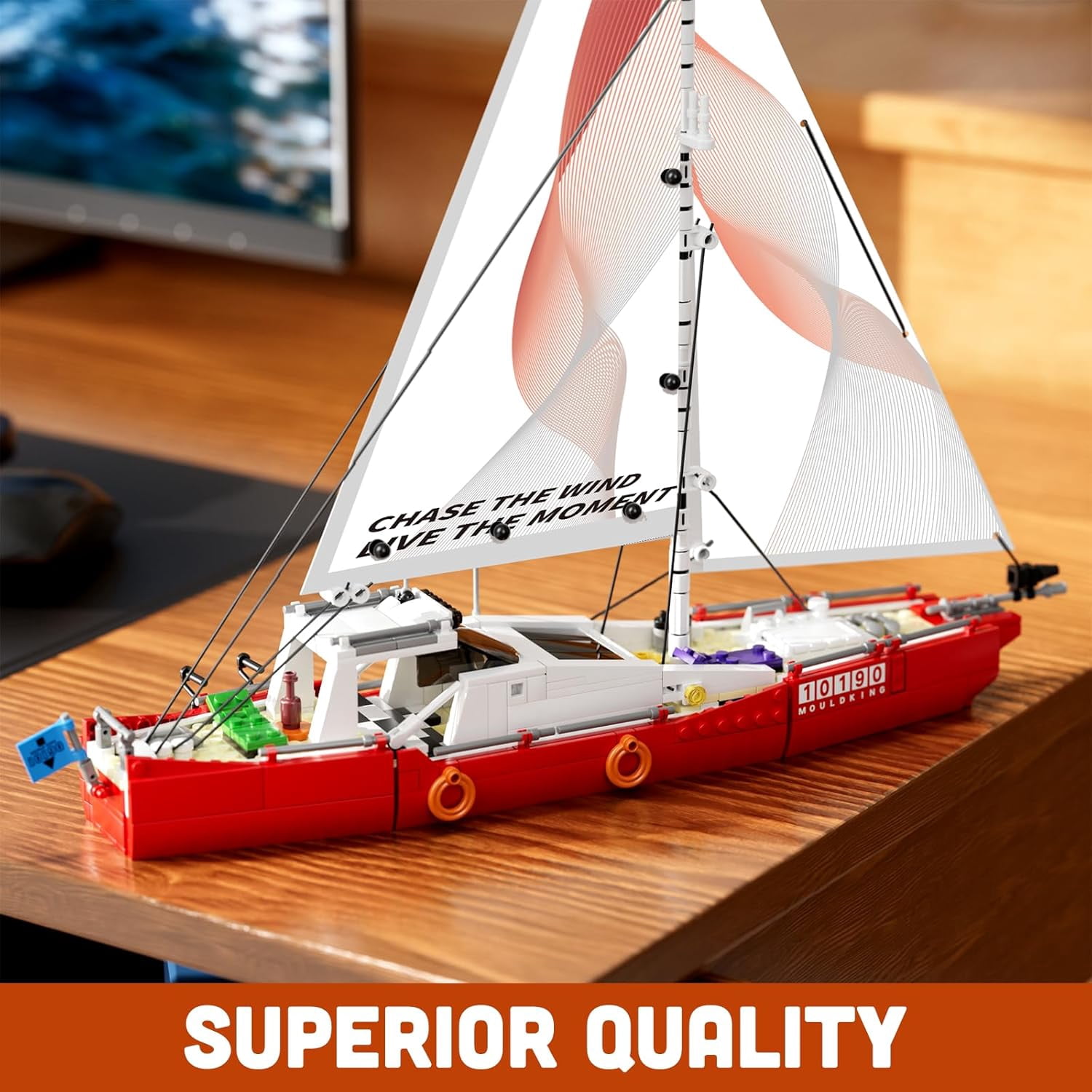 Modern Sailboat Building Kits, Ocean Explorer Boat Model for building block lovers,767pcs
