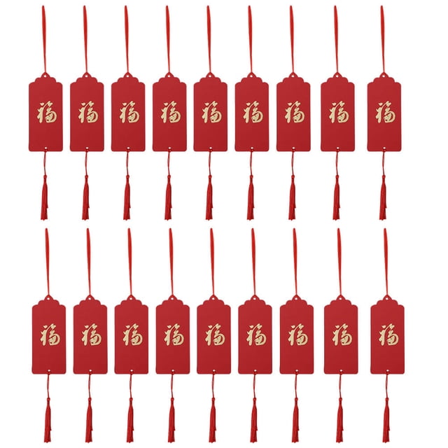 WEUVEB 30Ud Tarjetas Decorativas Rojas Para Colgar Con De