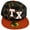 X-large, variant on Texas Men's Fitted Flat Brim Baseball Caps (TX White/Black Pinwheel, X-Large)