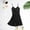 Black, variant on Xysaqa Women Lingerie Sleepwear Satin Chemise Nightgown Nightdress Slip Sleepwear Lounge Mini Flowy Dress S-XXL