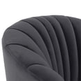 thumbnail image 5 of Pemberly Row Transitional Polyester Fabric Swivel Accent Chair in Gray, 5 of 8
