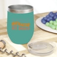 thumbnail image 2 of Easily Distracted by Dogs, Dog Lovers Themed, Groovy Retro Wavy Text Merch Gift, Mint 12oz Wine Tumbler, 2 of 5