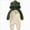 A19-Green, variant on boobe Baby And Winter Colorblocking Hooded Bodysuit Crawling Suit Smocked Romper Baby Girl