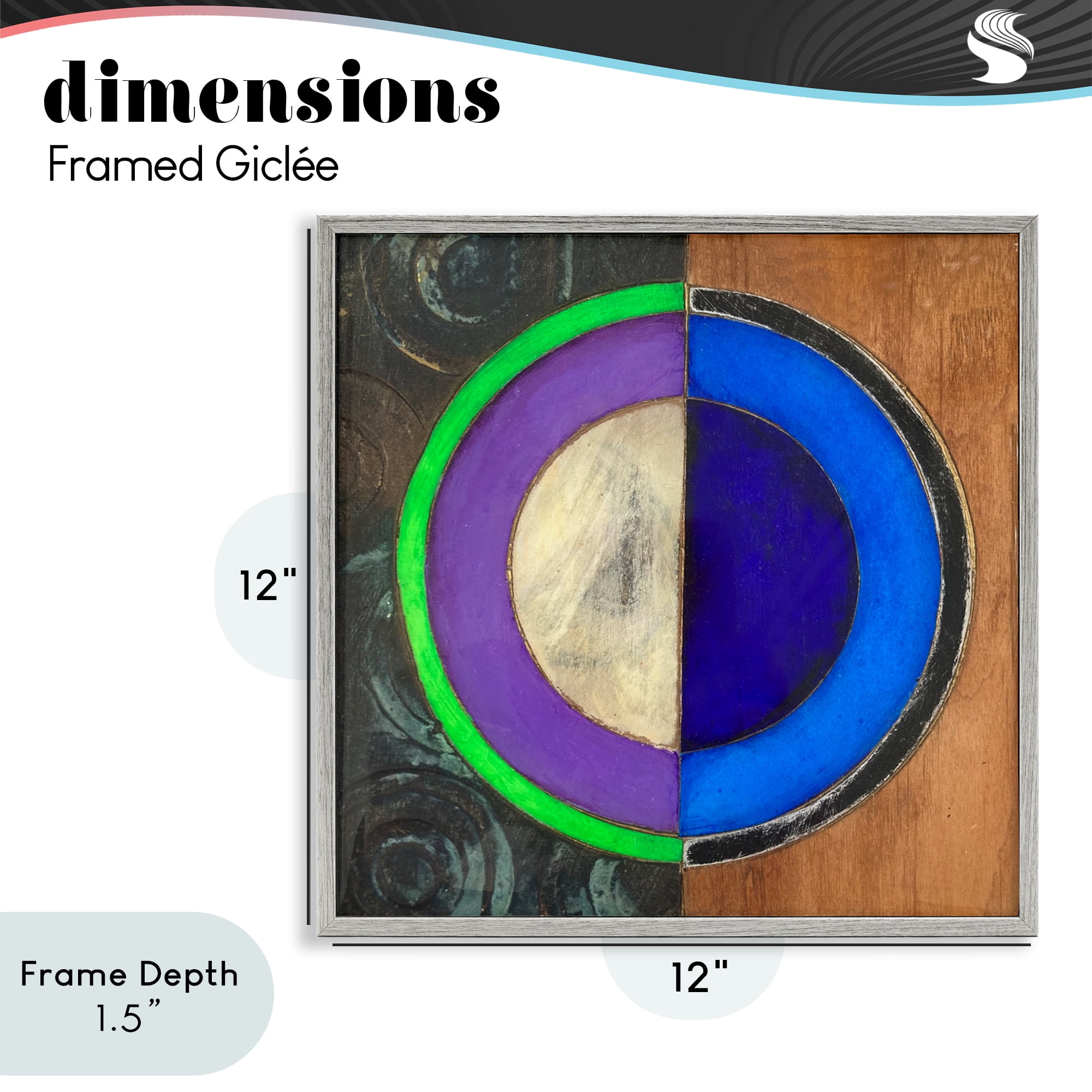 Stupell Industries Rustic Circular Balance Gray Framed Giclee Art, design by Matthew Finger