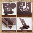 thumbnail image 4 of Now Spinning Vinyl Record Stand Coconut Brown Wood Records Storage Stands for Albums 3D Retro Holder for Vinyl Records Music Note Record Holder for CDs Laptop Wood Record Display Stands, 4 of 7