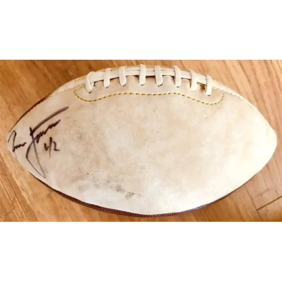 Ronnie Lott autographed San Francisco 49ers logo football JSA
