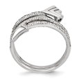 thumbnail image 2 of Sterling Silver Rhodium-plated Polished CZ Arrow Ring - Size 8, 2 of 3