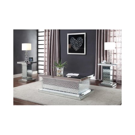 Mirrored & Faux Crystals Coffee Table + 2 End Tables by Acme Nysa 81410-3pcs