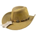 thumbnail image 3 of Stetson Roxbury Distressed Leather Cowboy Hat - X-Large with Shapeable Brim, 3 of 3