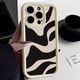 thumbnail image 4 of Fashion Zebra Stripes Lattice Pattern Silicone Case For iPhone 15 14 13 12 11 Pro Max XS X XR 7 8 Plus SE 2020 Shockproof Cover, 4 of 5