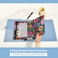thumbnail image 3 of FORMRS 2 Pack Pencil Pouch for 3 Ring Binder with Clear Window Zipper Case, Vibrant Flowers Pattern, 3 of 6