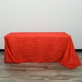 thumbnail image 2 of Your Chair Covers - Red 90 x 156 inch Rectangular Crinkle Taffeta Tablecloth for Restaurants, Weddings, Dinner or Birthday Parties, 2 of 4