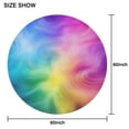 thumbnail image 6 of Rainbow Tie Dye Swirl Pattern Round Tablecloth 60"x60",Wrinkle Wipeable Table Cloth for Kitchen Dining Room Picnic Patio Party, 6 of 6