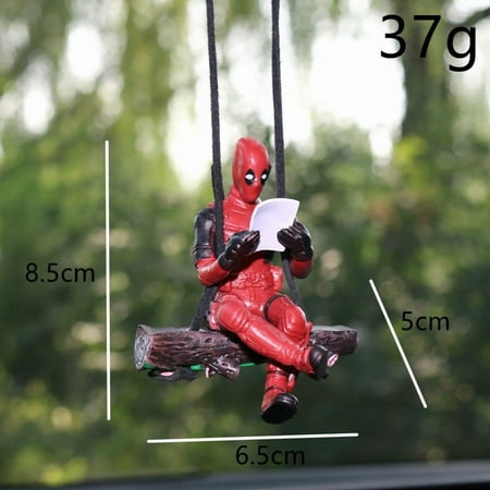 Deadpool Action Figures Ornaments Marvels Anime Car Rearview Mirror Pendant Bedroom Model Doll Hangings Decor Home Classic Toys