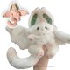thumbnail image 2 of Peluche de conejo de murciélago esponjoso, Manta Kawaii, Animal creativo, peluche de conejo rosa y blanco, almohada suave, regalo de cumpleaños para niños, 2 of 4