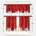 thumbnail image 4 of Christmas Snowflakes Tree Kitchen Curtains Window Curtains and Valances Set 36 Inch, Retro Starry Vintage Winter Xmas Short Tier Curtain for Kitchen, Red Christmas Small Kitchen Decor, 4 of 6