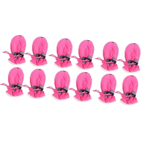 Shoes for Dogs 12 Pcs Set Shoes for Dogs Anti- Slip Shoes Boots for Dogs Pet Shoes Dog Boots Dog Shoes Rain Boots Soft Shoes Pink The Dog Rain Booties Dog Winter Boots Boots